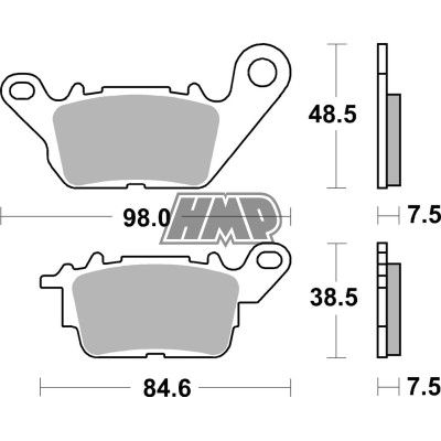 Pastilhas travão YAMAHA D´ELIGHT 125 / GPD N-MAX 125 / 155 / 226HM - SBS